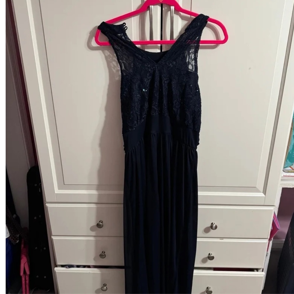 Navy blue ballgown